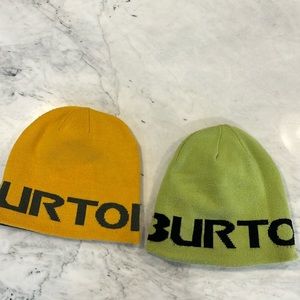 2 Burton snow hats